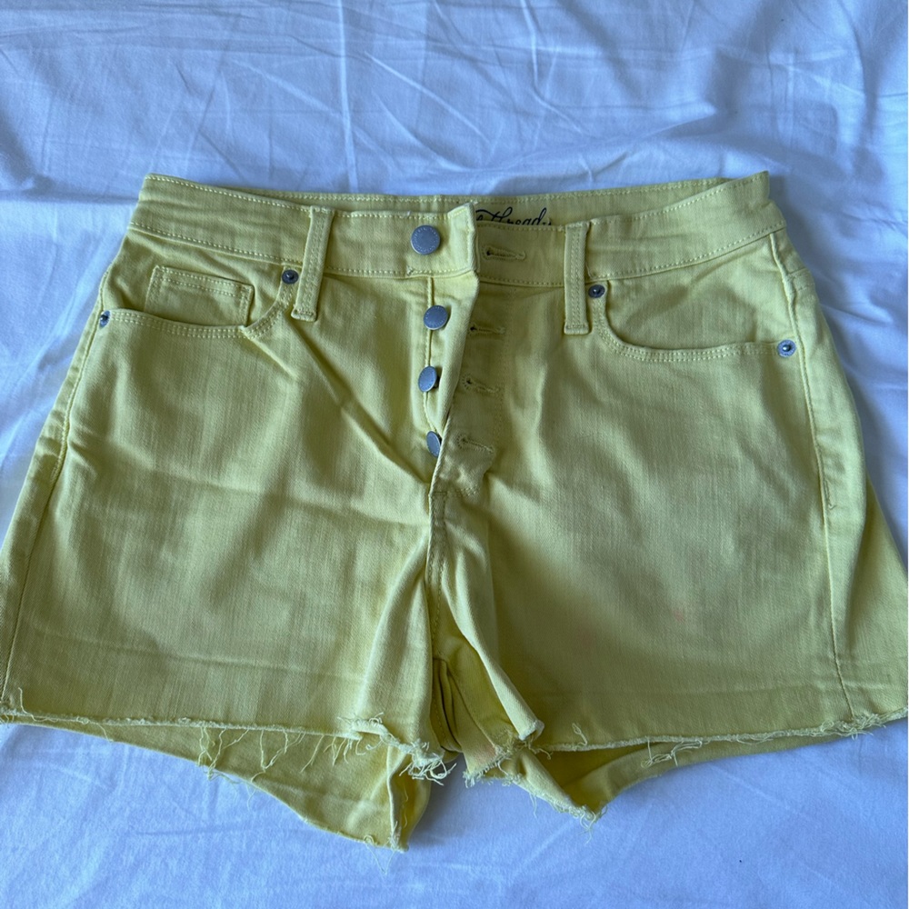 Yellow Denim Shorts